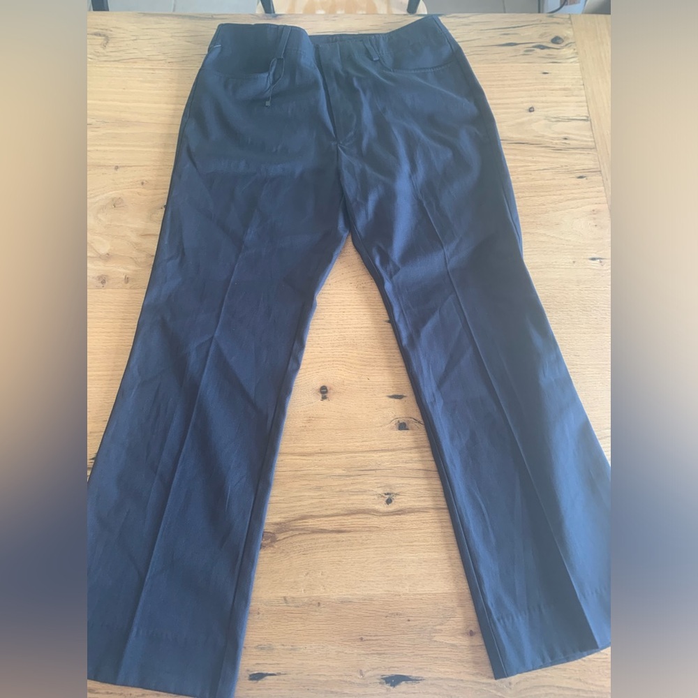 Zara Easy Flare Fit Trouser Navy Women’s 31” Front and Back Pockets NWT